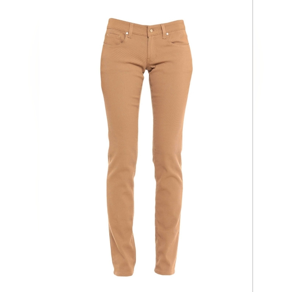 Womens Galliano Camel Stretch Skinny Jeans Size 26 Brand New Made In Italy